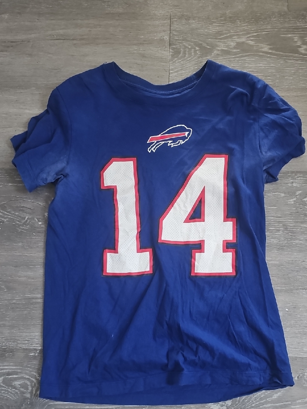 Buffalo Bills Diggs T-shirt Vintage Royal Blue Tee with White & Red #14